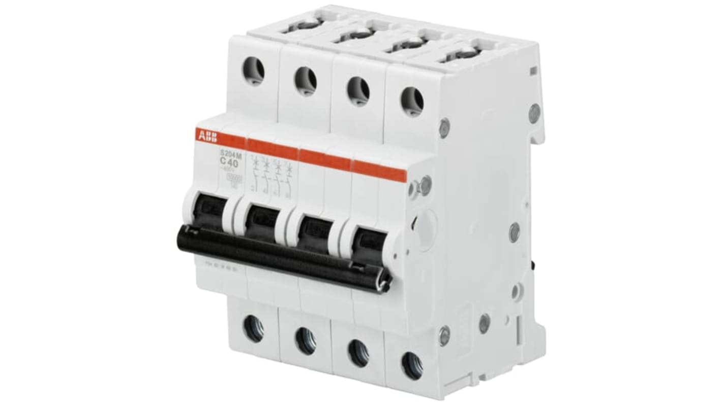 ABB S200M Leitungsschutzschalter Typ C, 4-polig 2A System Pro M Compact DIN-Schienen-Montage