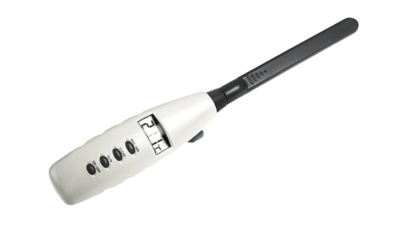 RS PRO Probe Digital Thermometer for Food Industry, Industrial, Medical Use, K Probe, 1 Input(s), +200°C Max, ±1 °C