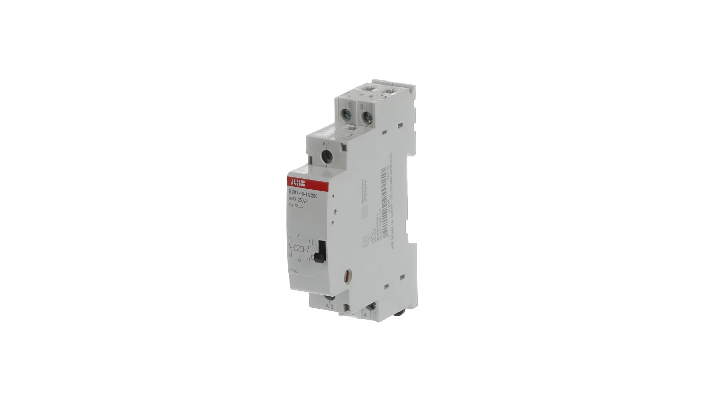 ABB DIN Rail Power Relay, 230V ac Coil, 16A Switching Current