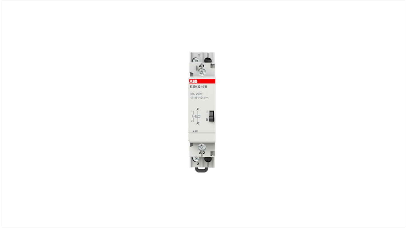 ABB DIN Rail Power Relay, 24 V ac/dc, 48 V ac/dc Coil, 32A Switching Current