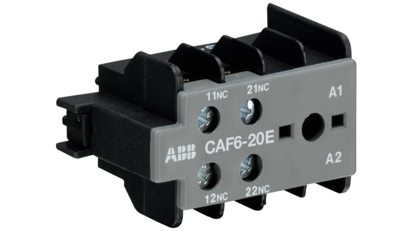 ABB Auxiliary Contact, 2 Contact, 2NO, Front Mount