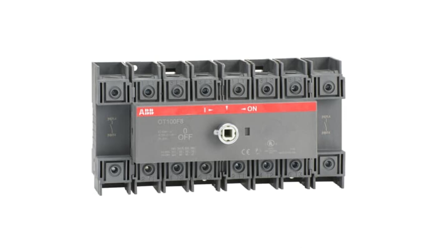 Sezionatore con interruttore ABB 1SCA105022R1001 OT100F8 serie OT, OT, 100A, Montaggio su base OT100F8, IP20