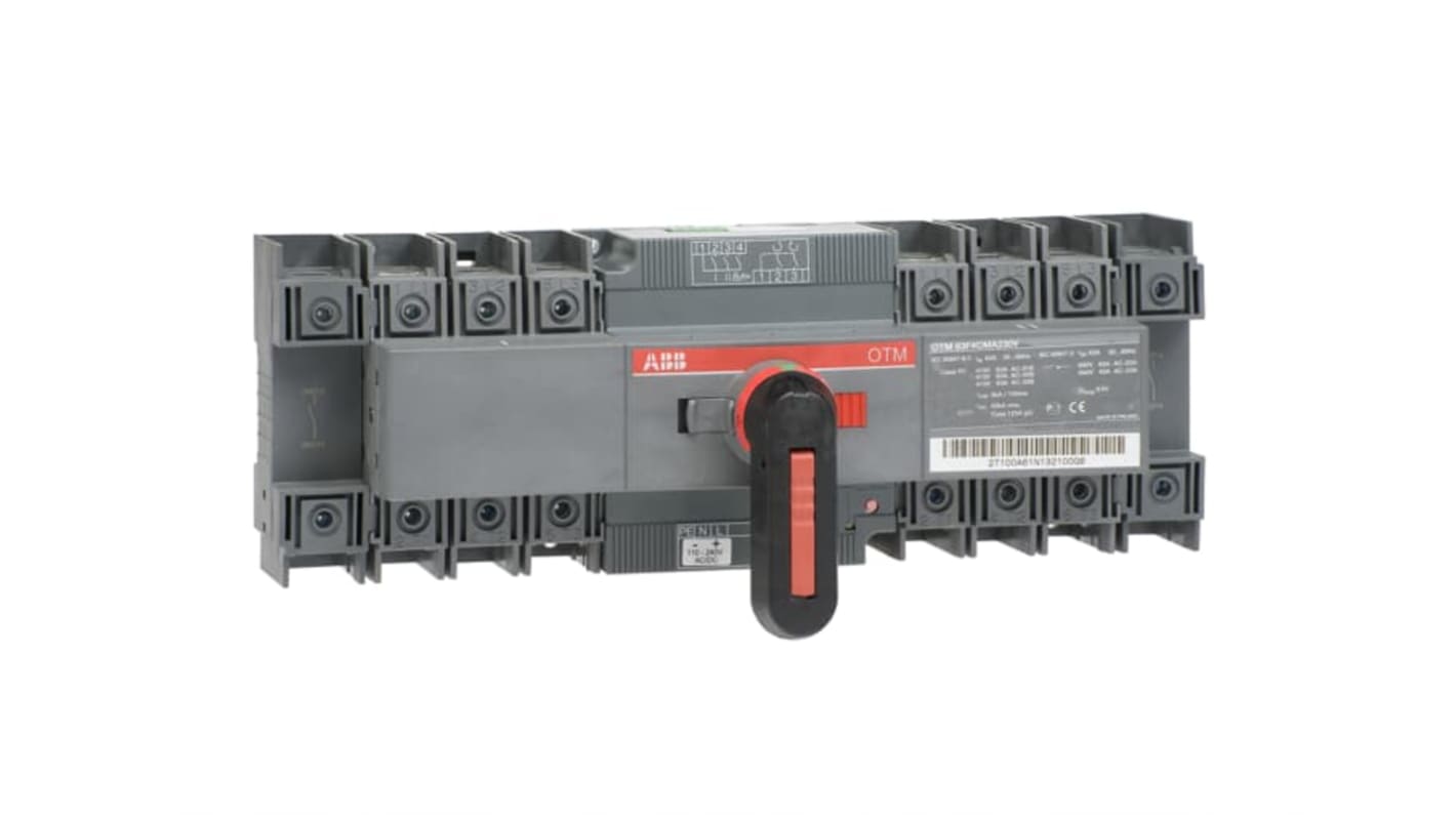 Sezionatore portafusibili ABB 1SCA120101R1001 OTM63F4CMA230V, corrente max 63A Integrato, 4 OTM OTM63CM