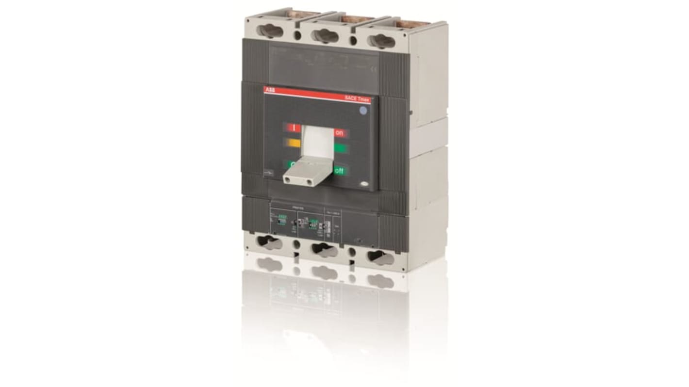 ABB, SACE Tmax T MCCB Molded Case Circuit Breaker 3P 630A, Fixed Mount