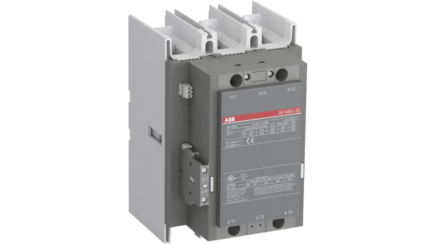 ABB AF460-30-11 AF Contactor, 250 V Coil, 3-Pole, 700 A, 250 kW, 3NO