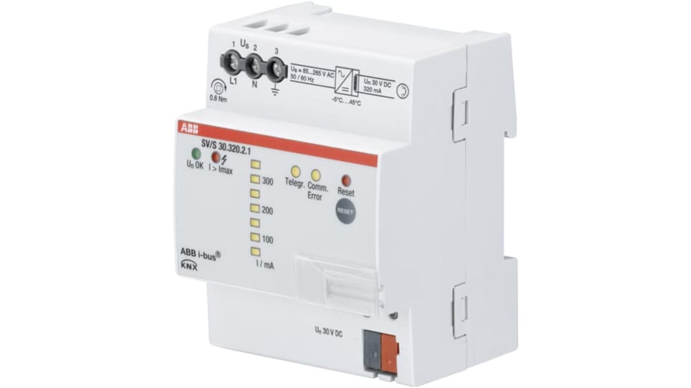 ABB DIN-sín tápellátás, BE: 100 → 240V ac, 30V dc, 320mA