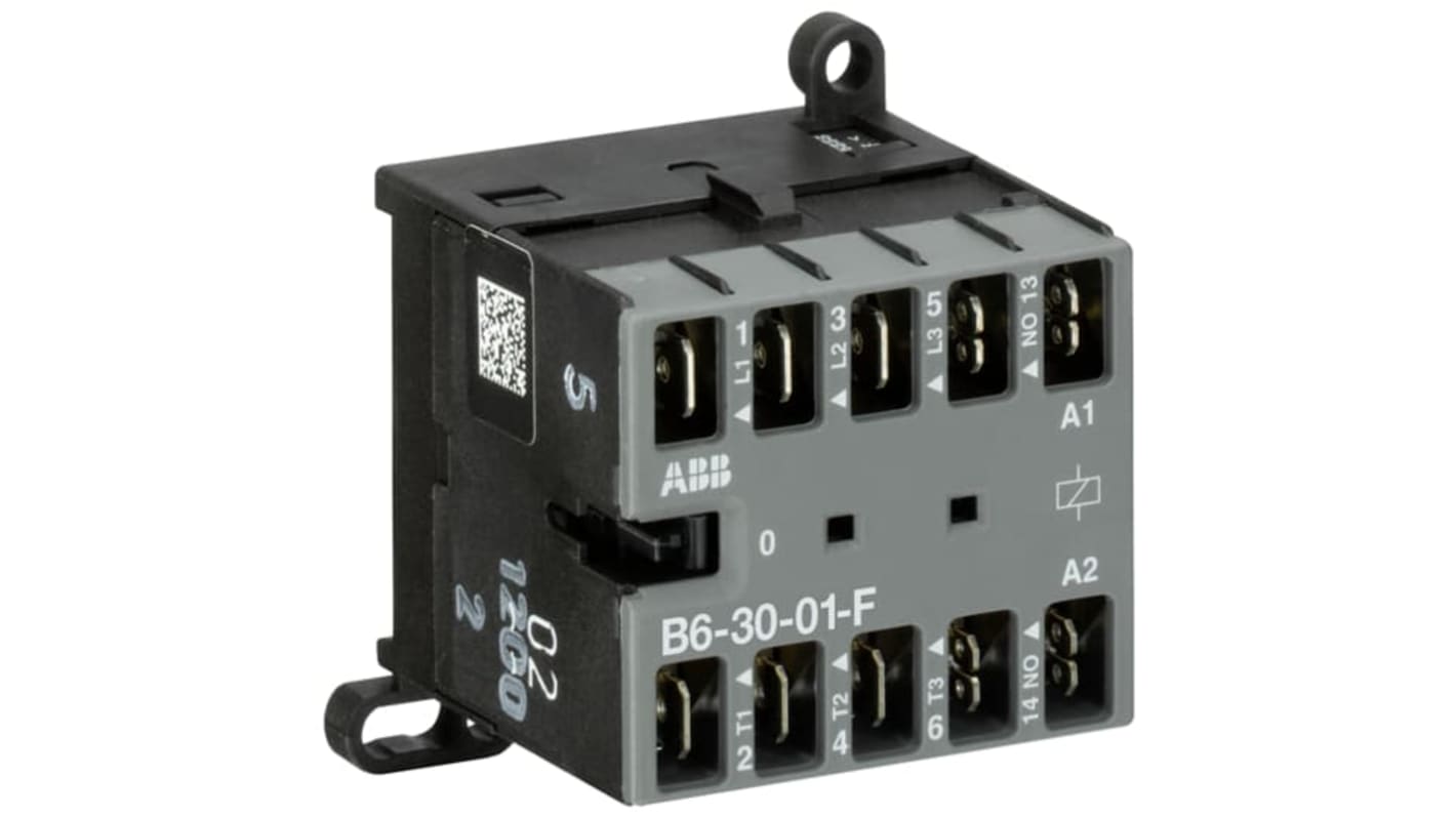 Contattore ABB, 3 poli, 3 NA, 20 A, 4 kW, bobina 24 V