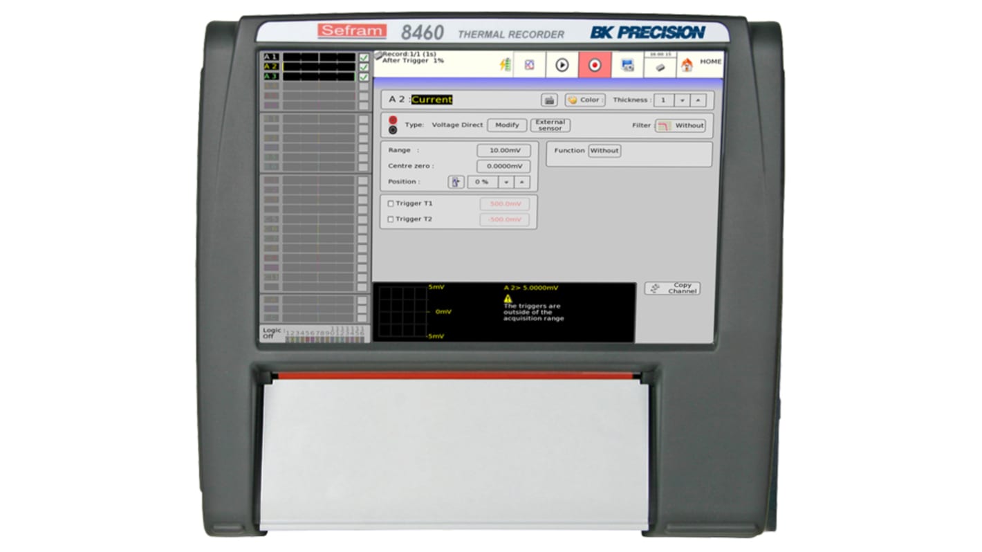 Sefram 1Msps 6-Kanal Datenerfassungssystem, Ethernet, USB-Anschluss, Analog, Digital-Eingang, Batterie-, Netzbetrieb,