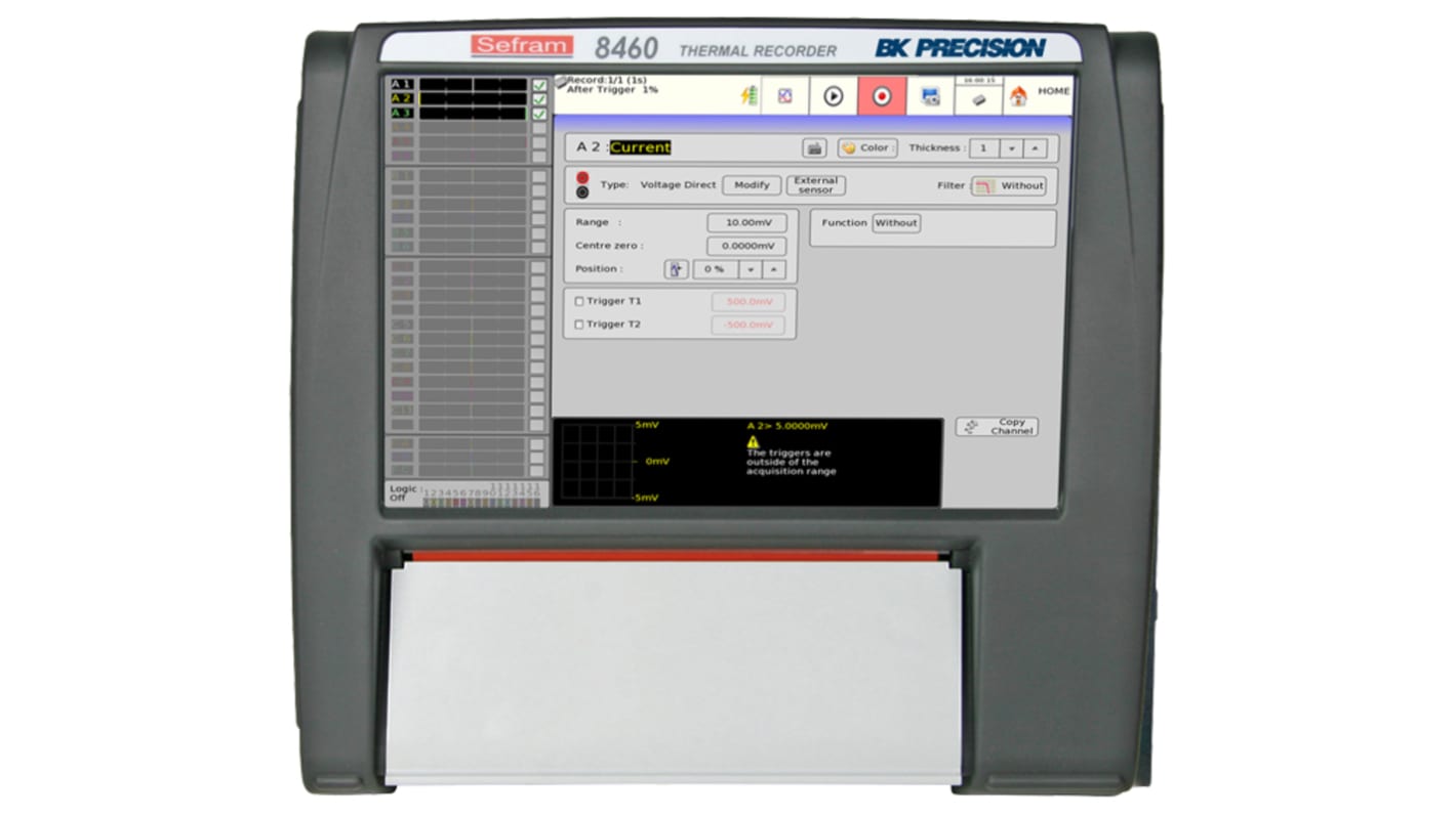 Sistema di acquisizione dati analogico/digitale Sefram 8460/101, 18 canali, Ethernet, USB