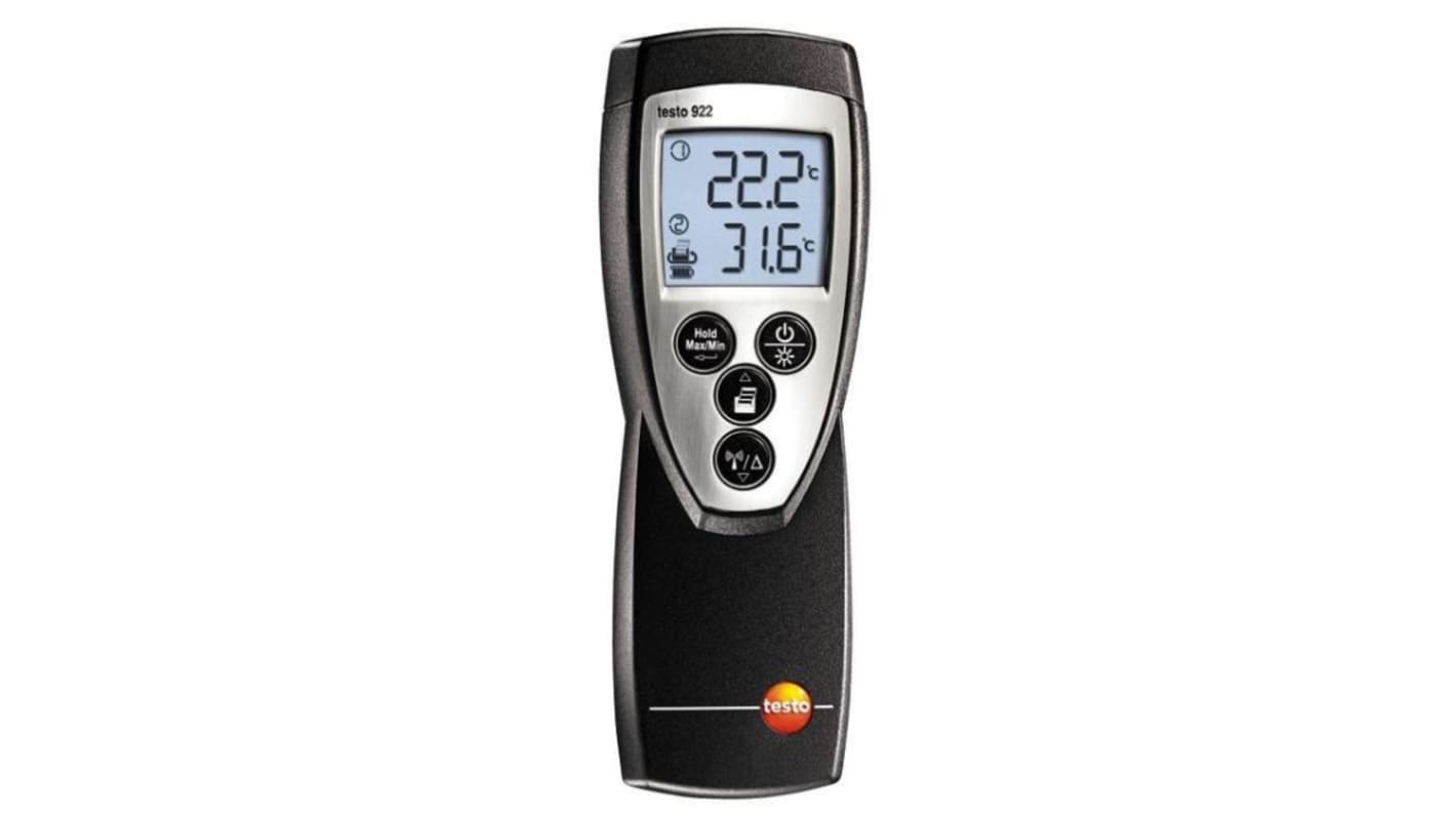 Testo Thermometerkit, 922, Differential, 2-Kanal bis +1000°C ±0,5 °C max, Messelement Typ K