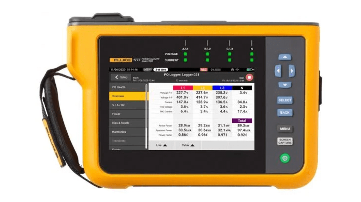 Analyseur de puissance 1773 Fluke, 3 phases, puissance maximale de 1500mW