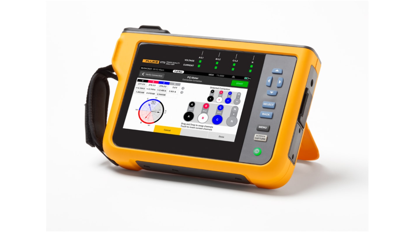 Fluke 1773/BASIC, 3-Phasen Netzqualitätsanalysator 1500mW, 1000V dc / 6000A, ISO-kalibriert