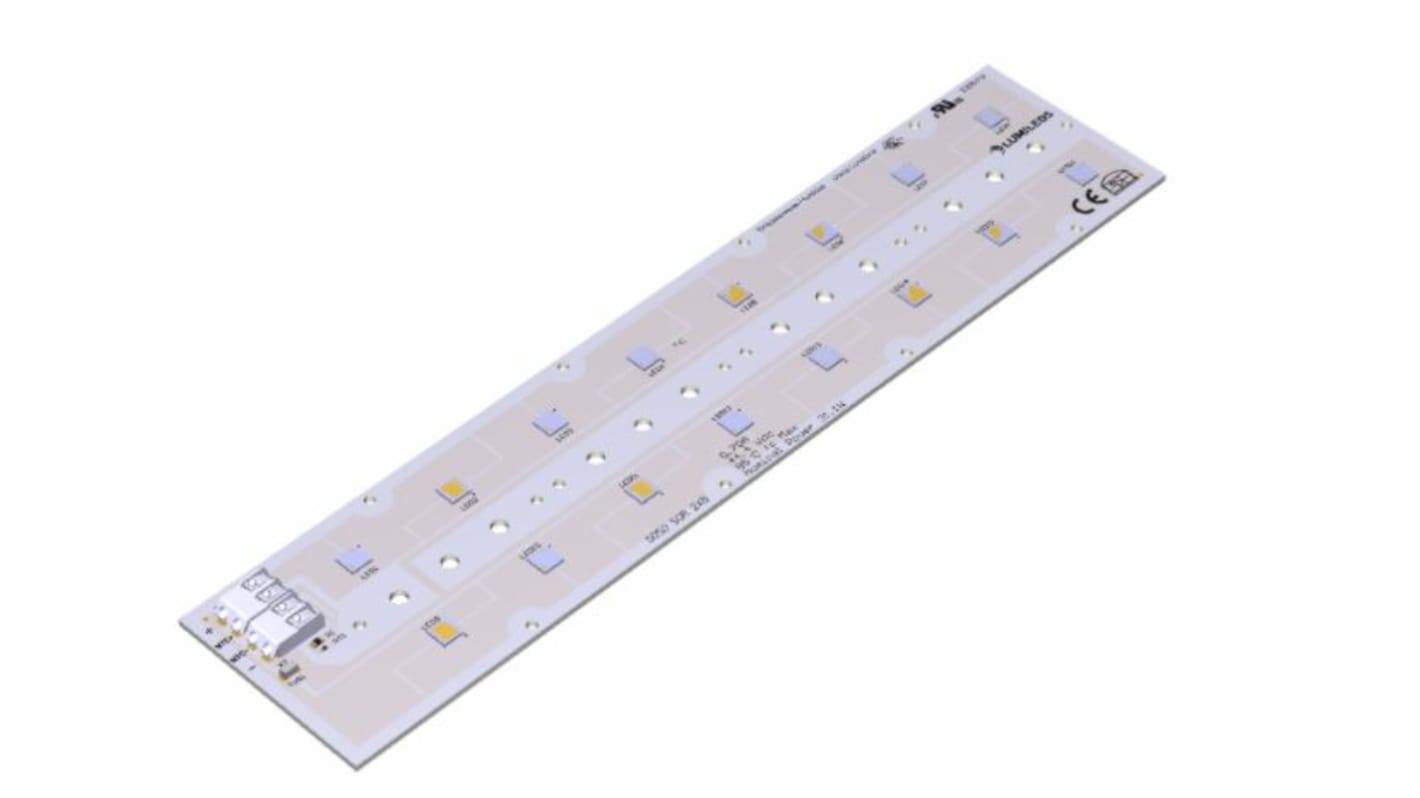 Lumileds 44.4V dc White LED Strip, 121.4mm Length