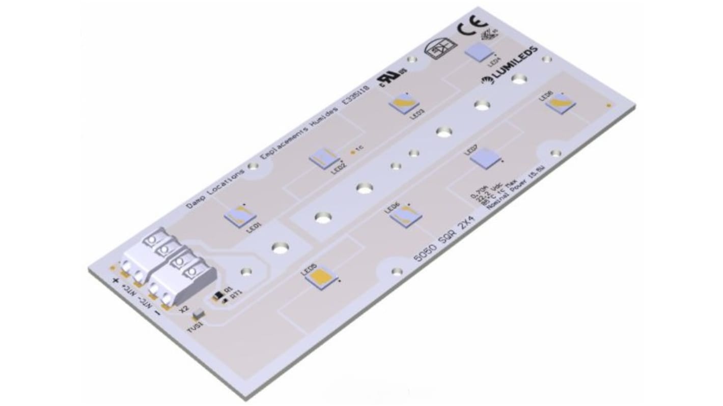 Tira de LED Lumileds LUXEON XR-5050 SQR, 22.2V dc, color Blanco, tira de 172.2mm x 49.5mm