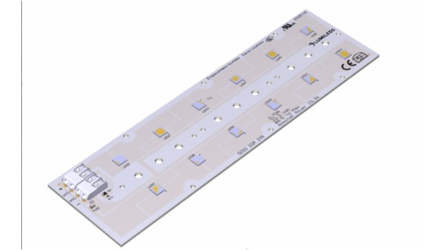 Lumileds 33.3V dc White LED Strip, 172.2mm Length