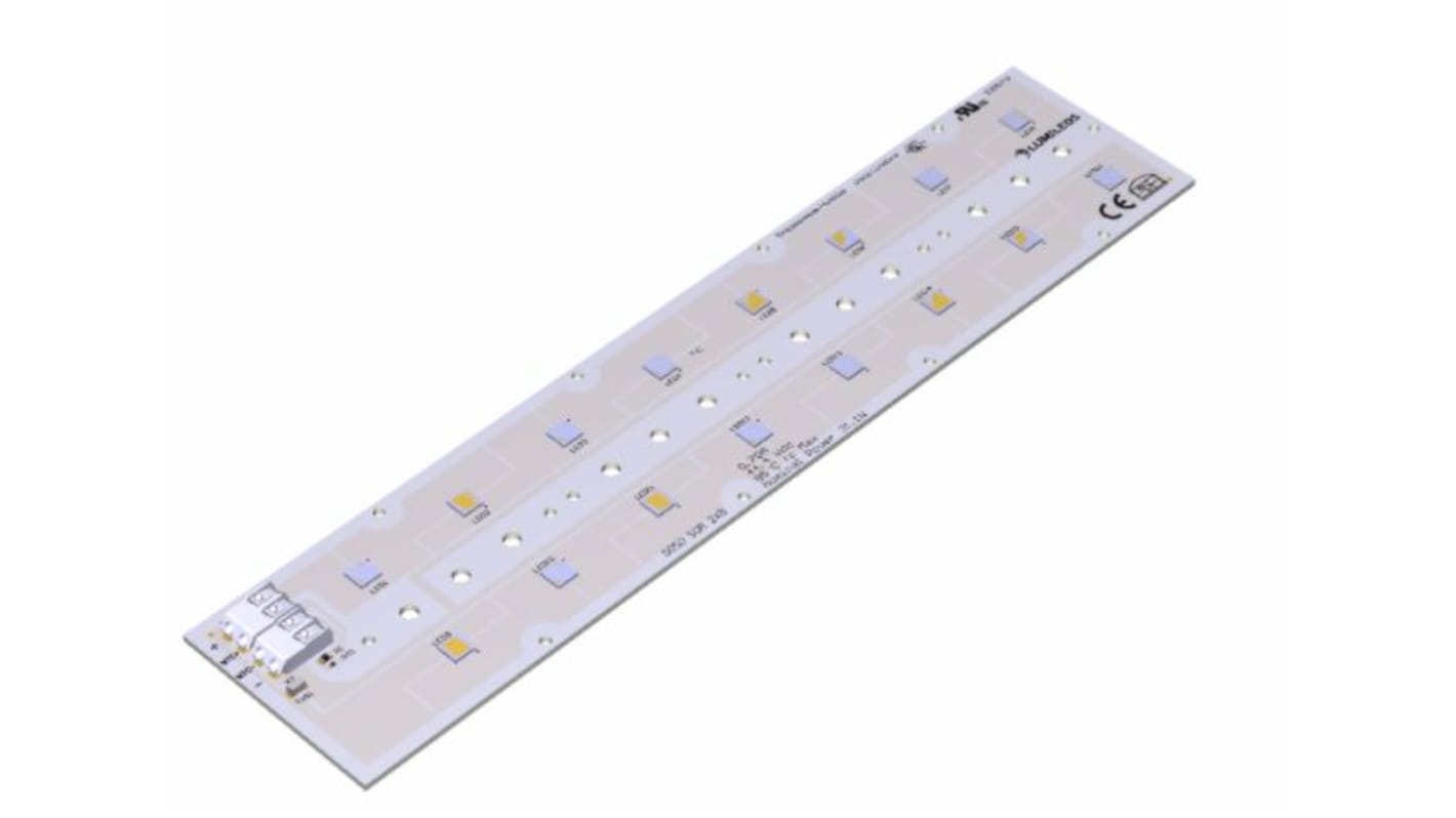 Lumileds 44.4V dc White LED Strip, 172.2mm Length