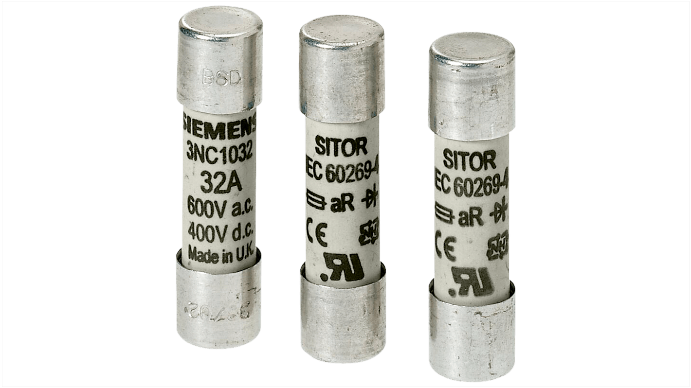 Fusible de cartucho Siemens, 50A, 14 x 51mm