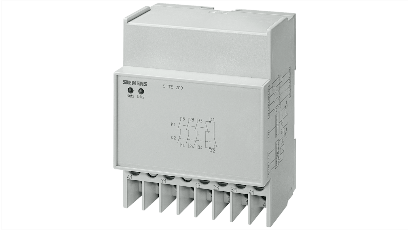 Siemens Emergency Stop Safety Relay, 230V, 4 Safety Contacts