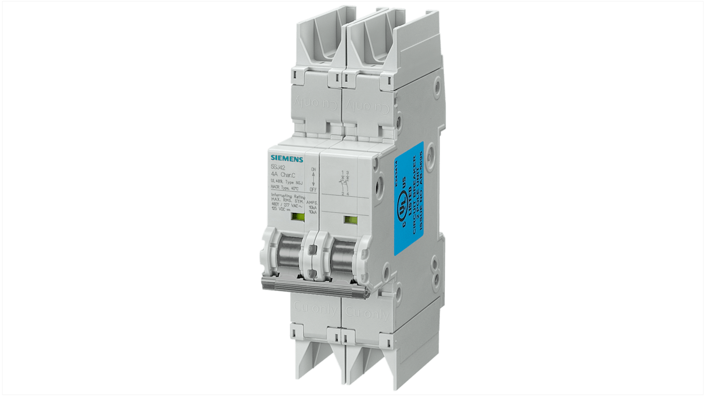 Siemens SENTRON 5SJ MCB, 2P, 10A