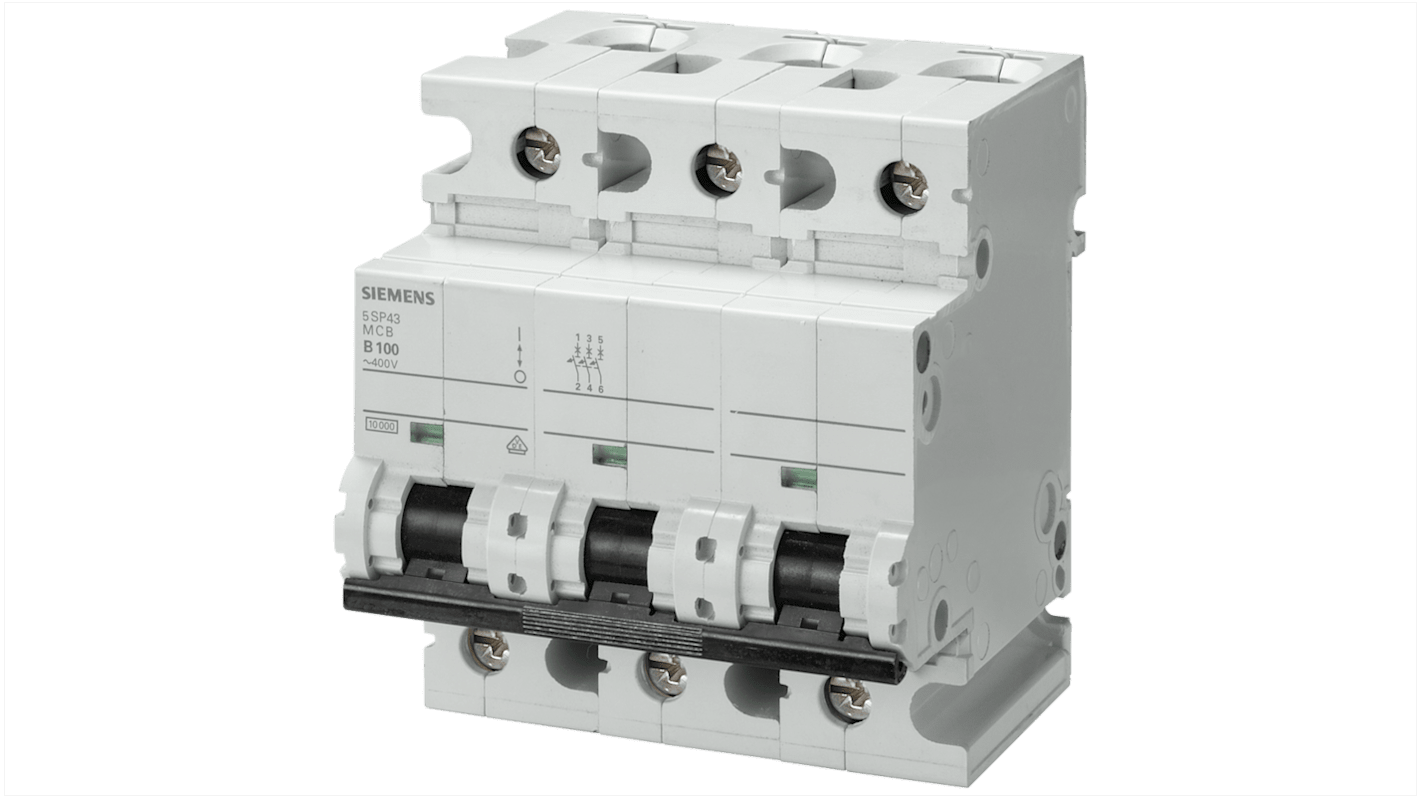 Interruttore magnetotermico Siemens 3P 100A, Tipo C