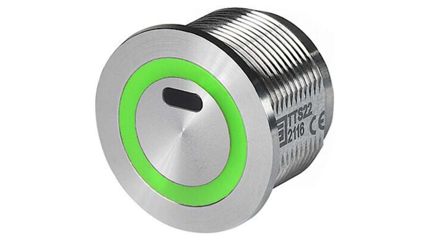 Schurter TTS Series Illuminated Push Button Switch, Momentary, Panel Mount, 22.1mm Cutout, SPST, Red/Green LED, 60V dc,