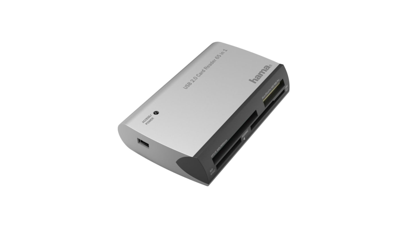 Hama Kartenlesegerät Extern USB 2.0, 5 Anschl. für Card Xd, Compact Flash, MicroSD, MS, MS Duo, MS Pro, MS Pro Duo, SD,