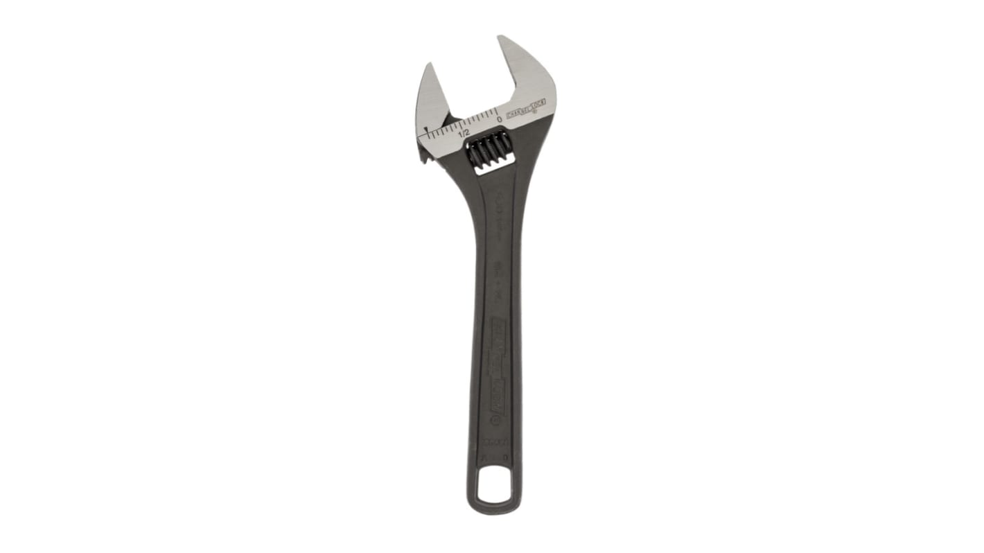 Channellock Adjustable Spanner, 159 mm Overall, 24mm Jaw Capacity, Metal Handle