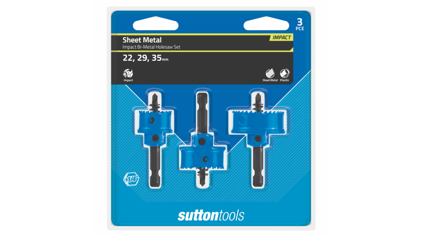 Sutton Tools Bimetal 22mm Hole Saw Set