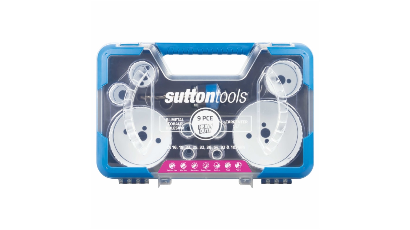 Sutton Tools Bi-Metal Cobalt 16mm Hole Saw Set