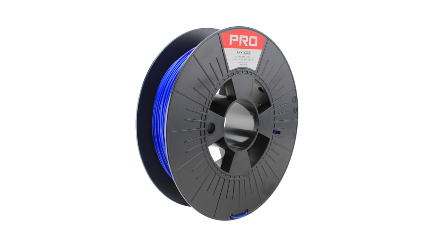 RS PRO Robustes PLA 3D-Drucker Filament zur Verwendung mit Gängige Desktop-3D-Drucker, Blau, 1.75mm, FDM, 500g