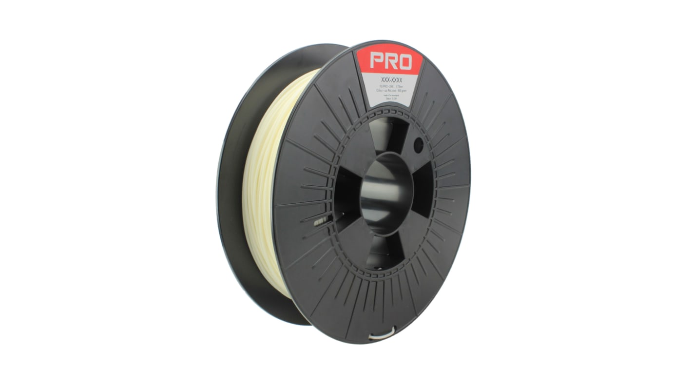 RS PRO 1.75mm Natural Tough PLA 3D Printer Filament, 500g