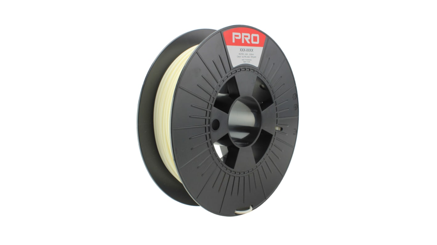 RS PRO 2.85mm Natural Tough PLA 3D Printer Filament, 500g