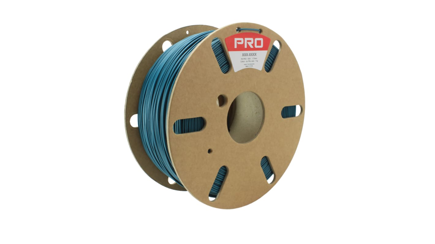 Filament pour imprimante 3D RS PRO, PLA recyclé, Ø 1.75mm, Bleu, 1kg, FDM