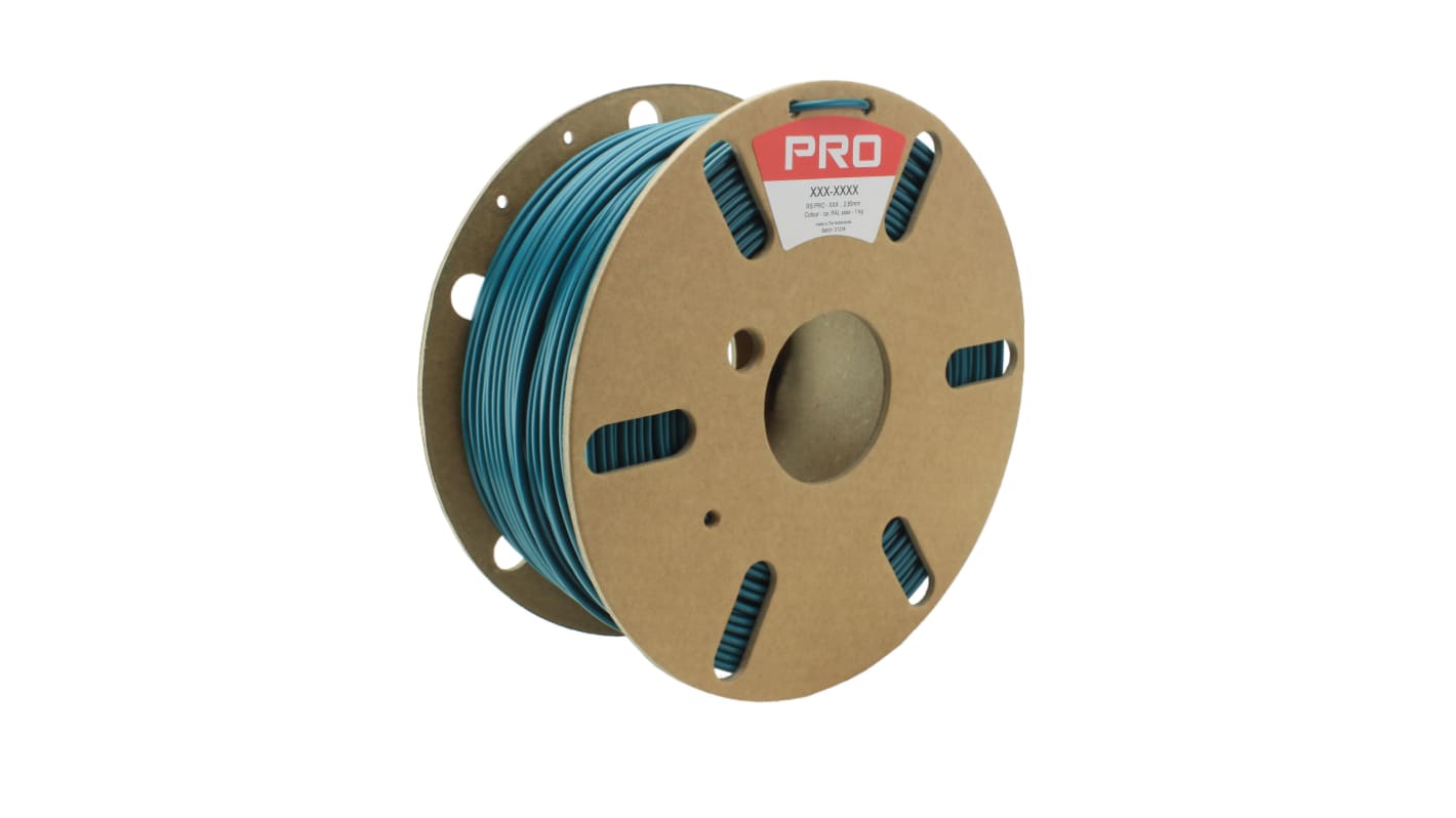 RS PRO 2.85mm Blue Recycled PLA 3D Printer Filament, 1kg