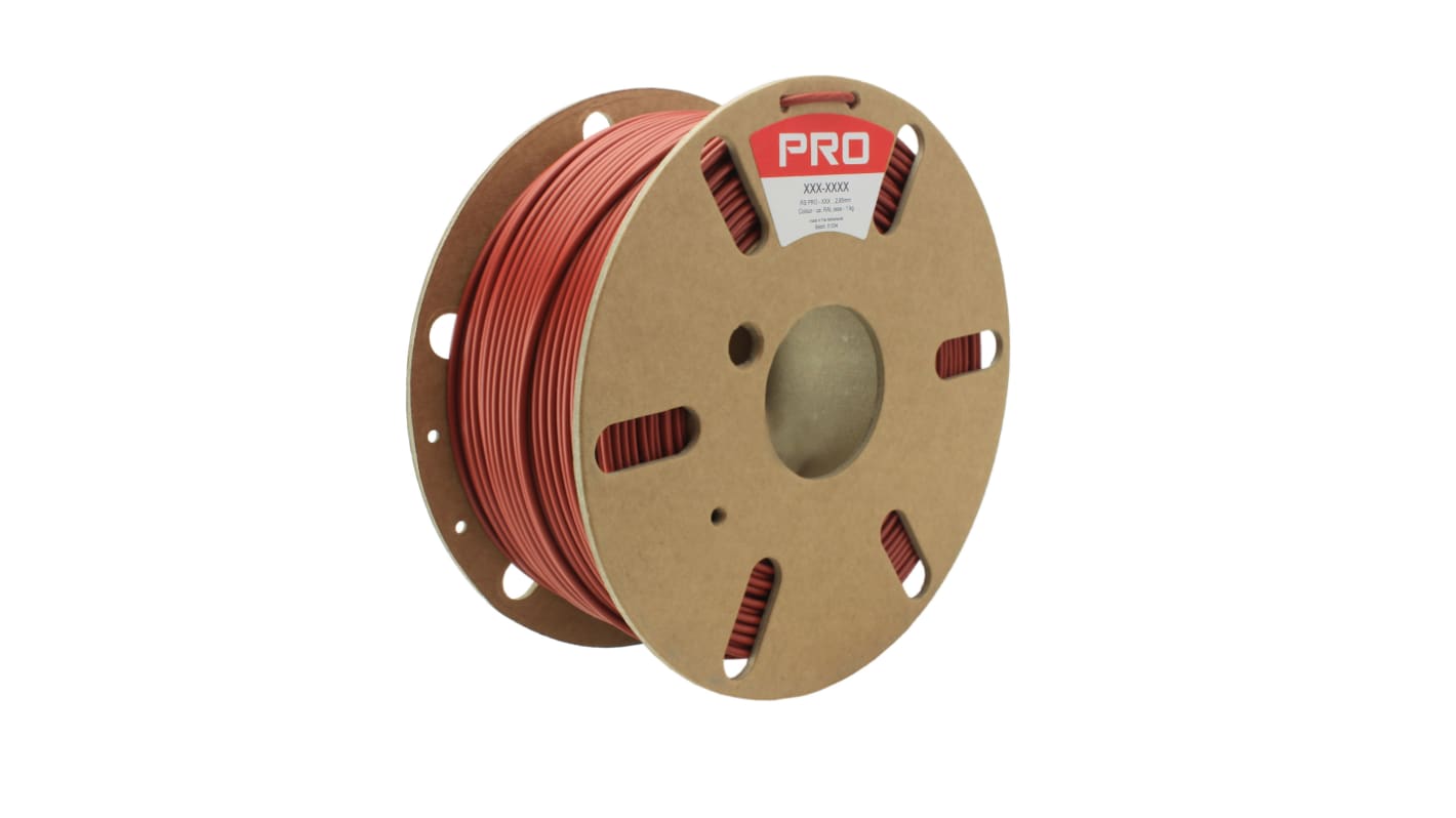 RS PRO 2.85mm Red Recycled PLA 3D Printer Filament, 1kg