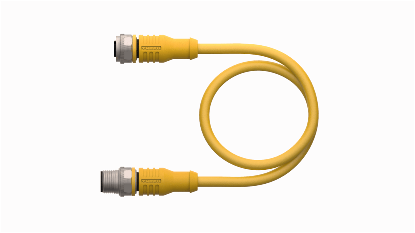 Cable de conexión Turck, con. A M12 Hembra, 8 polos, con. B M12 Macho, long. 2m