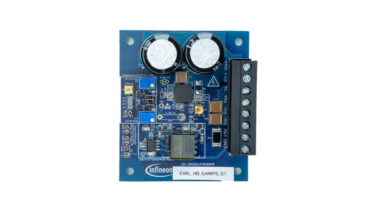 Infineon IGI60F1414A1L Development Board, High-frequency CoolGaNTM IPS Half-Bridge 600V Evaluation Board