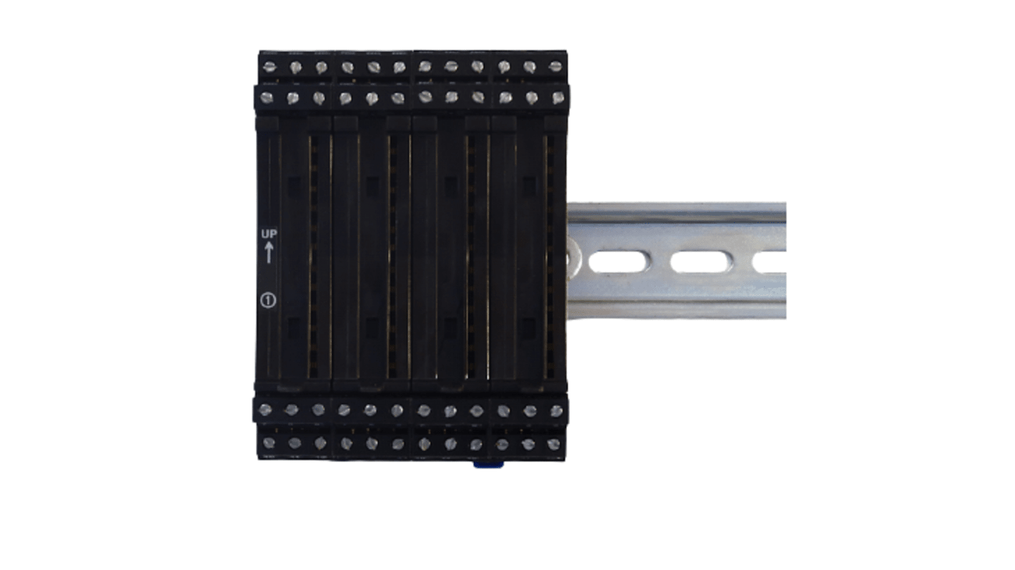 JM CONCEPT Terminal Block, 4-Way, 50mA, 14 AWG Wire, Screw Terminal Termination