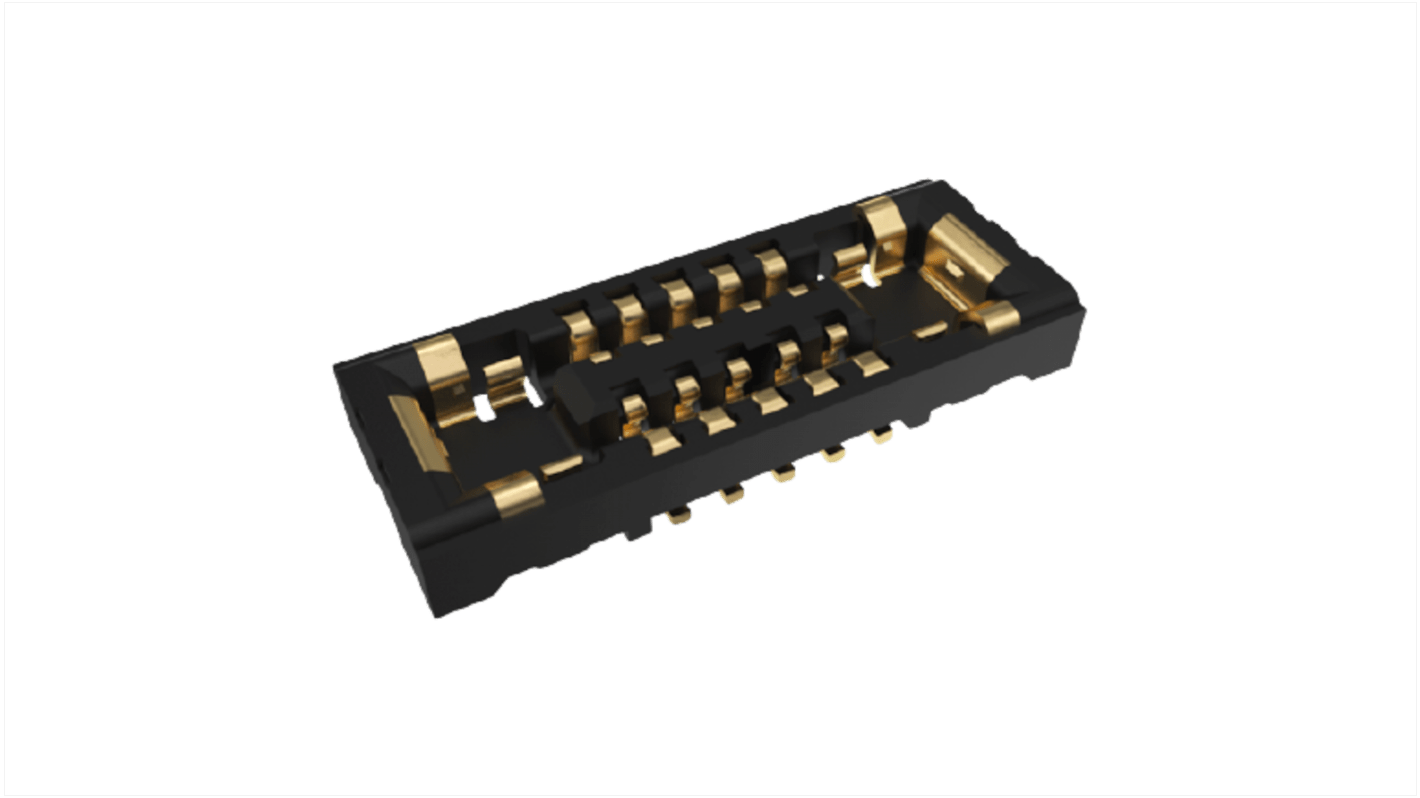 Amphenol ICC Vertical Surface Mount PCB Socket, 12-Contact, 2-Row, 0.35mm Pitch, Solder Termination