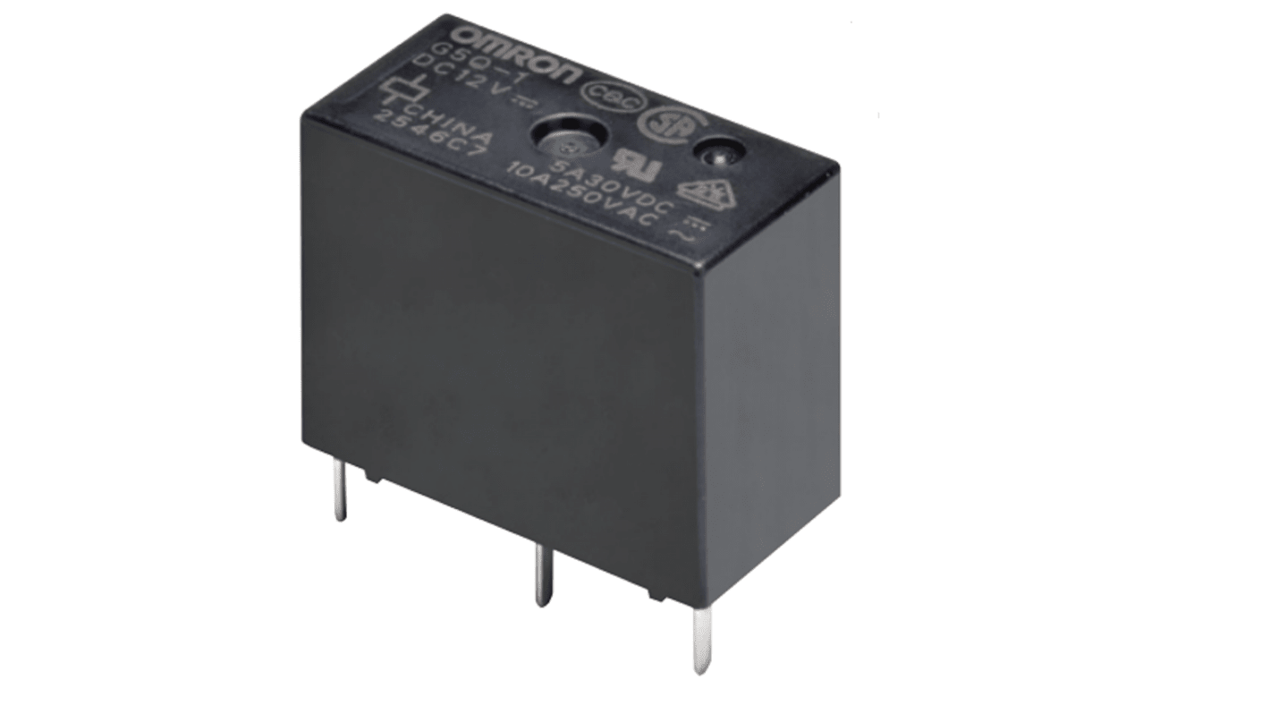 Omron PCB Mount Non-Latching Relay, 24V dc Coil, 10A Switching Current, SPST