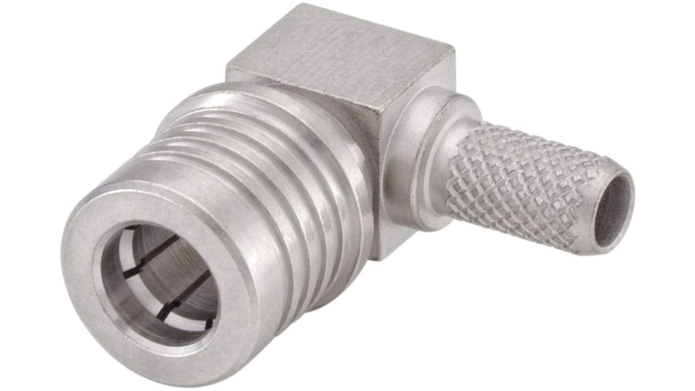 Conector coaxial Rosenberger 28S207-307N5, Macho, Ángulo de 90° , Impedancia 50Ω, Montaje de Cable, Terminación de