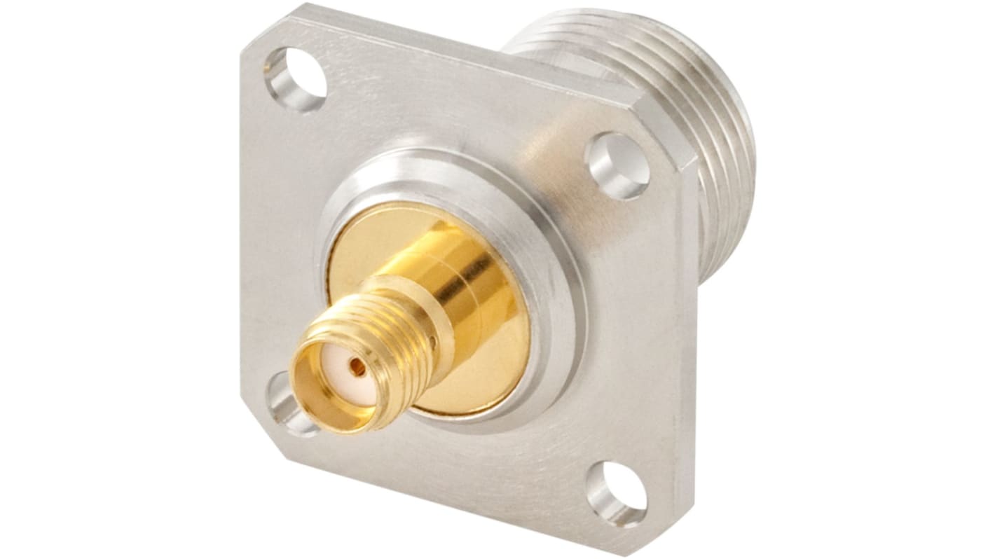 Adaptador Rosenberger 32K453-K00L5 50Ω, Conector hembra Recto SMA a Conector hembra Tipo N, 40GHz