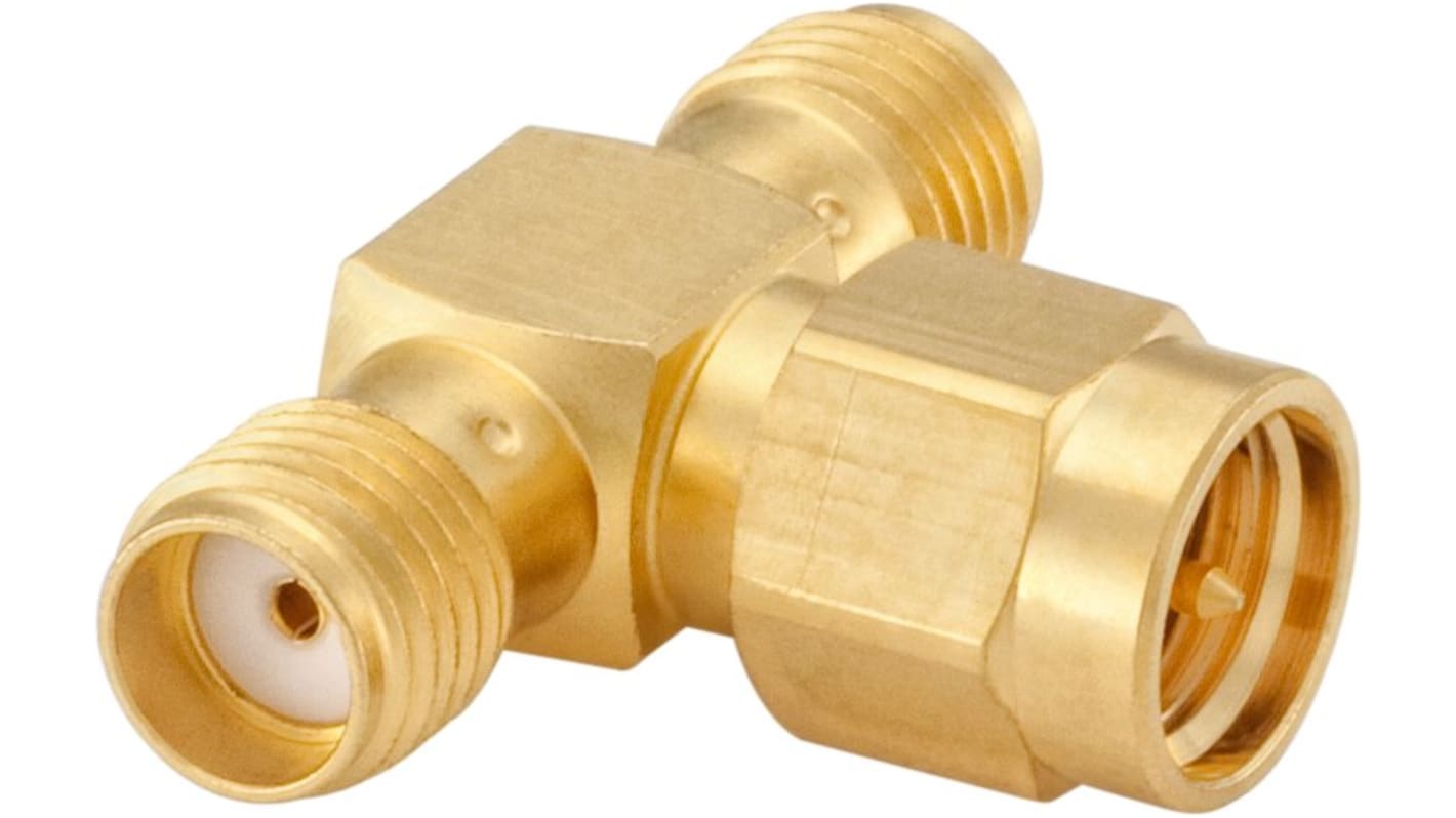 Adapter, SMA - SMA, 50Ω, Jack - Stecker, T-Abzweig, 12.4GHz