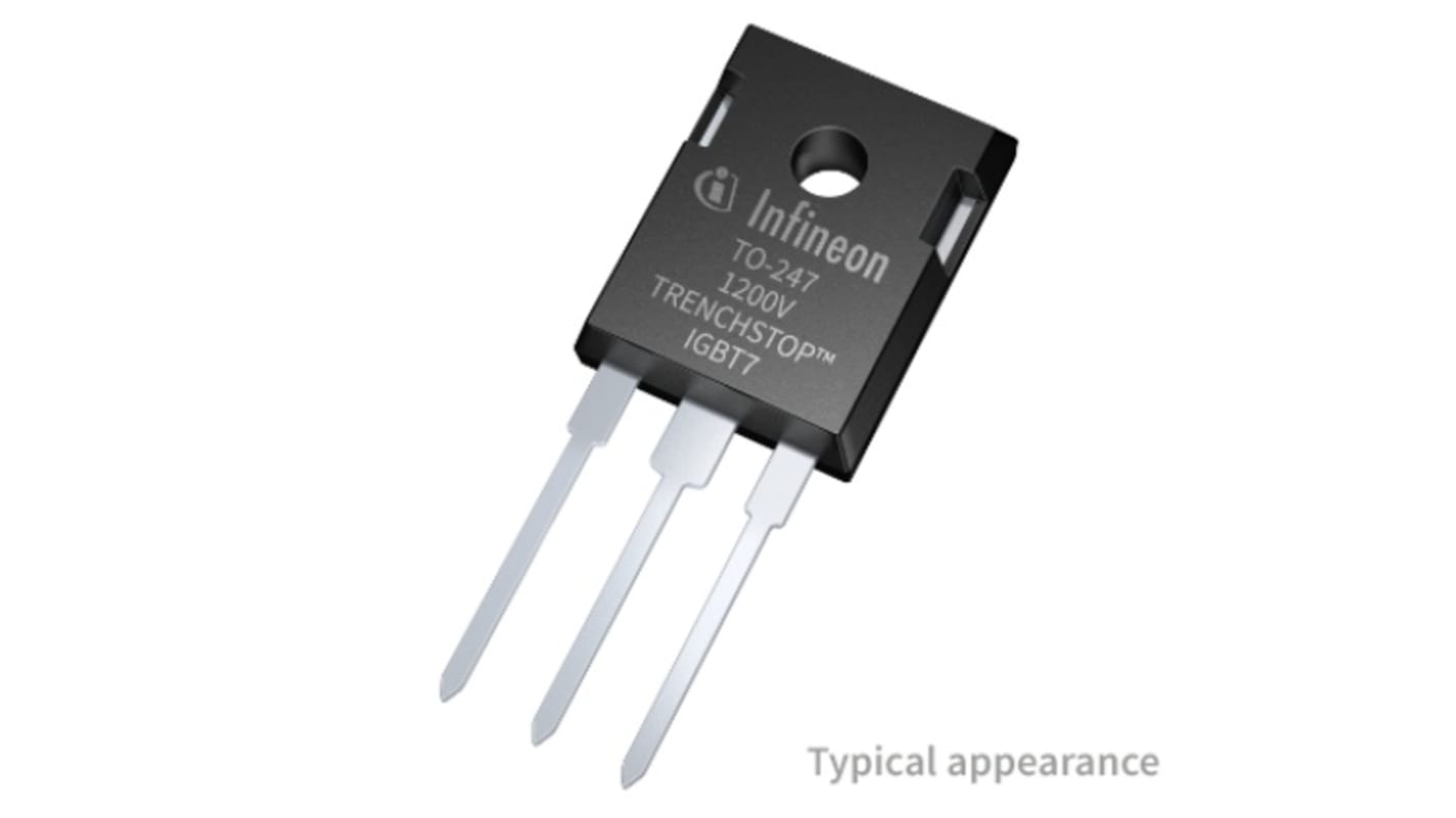 Infineon Nチャンネル IGBT 1200 V 15 A, 3-Pin から -247-3 へ 1 シングル