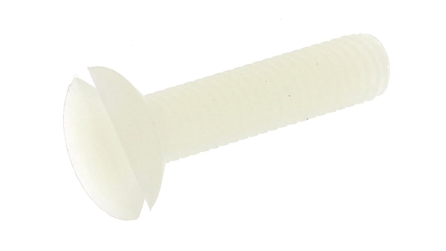 Vis à tête Fraisée  fendue, Nylon, M3.5, 16mm