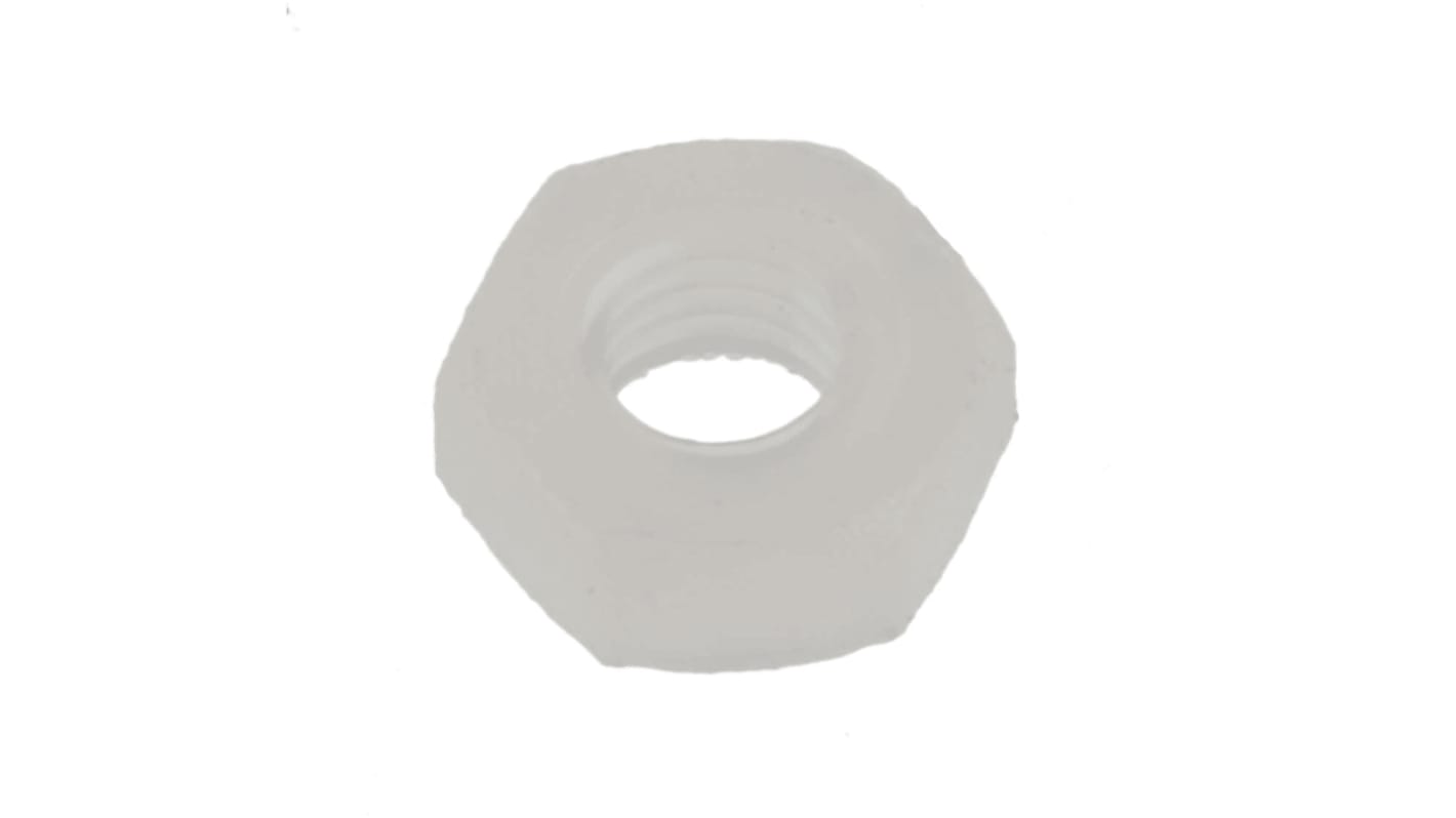 RS PRO, Plain Nylon Hex Nut, DIN 934, M3