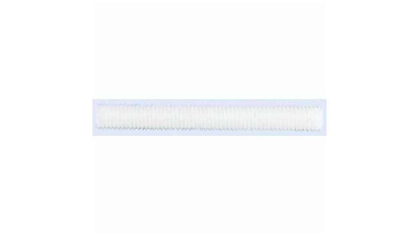 RS PRO Plain Nylon Threaded Rod, M4, 1m