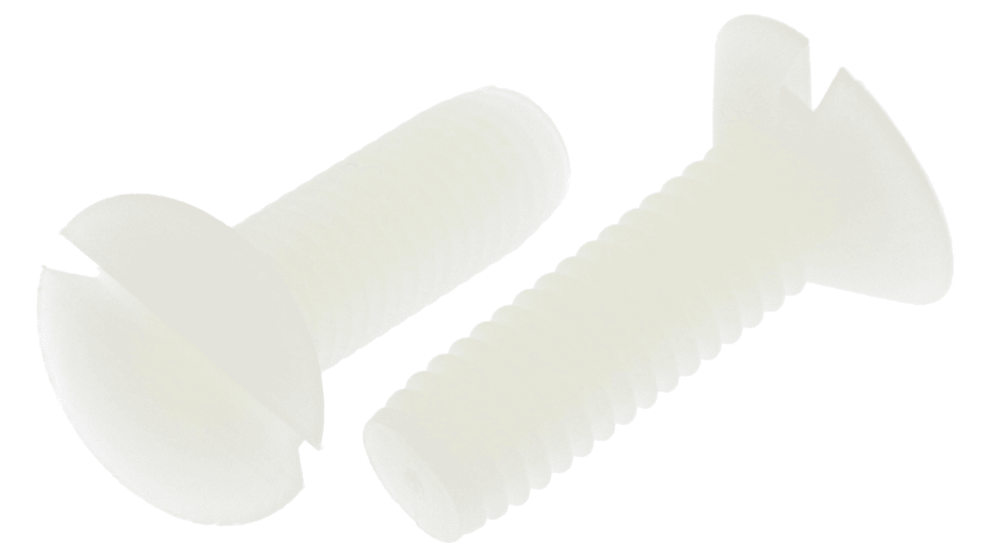 Vite metrica a testa Svasata RS PRO M6, in Nylon, 20mm