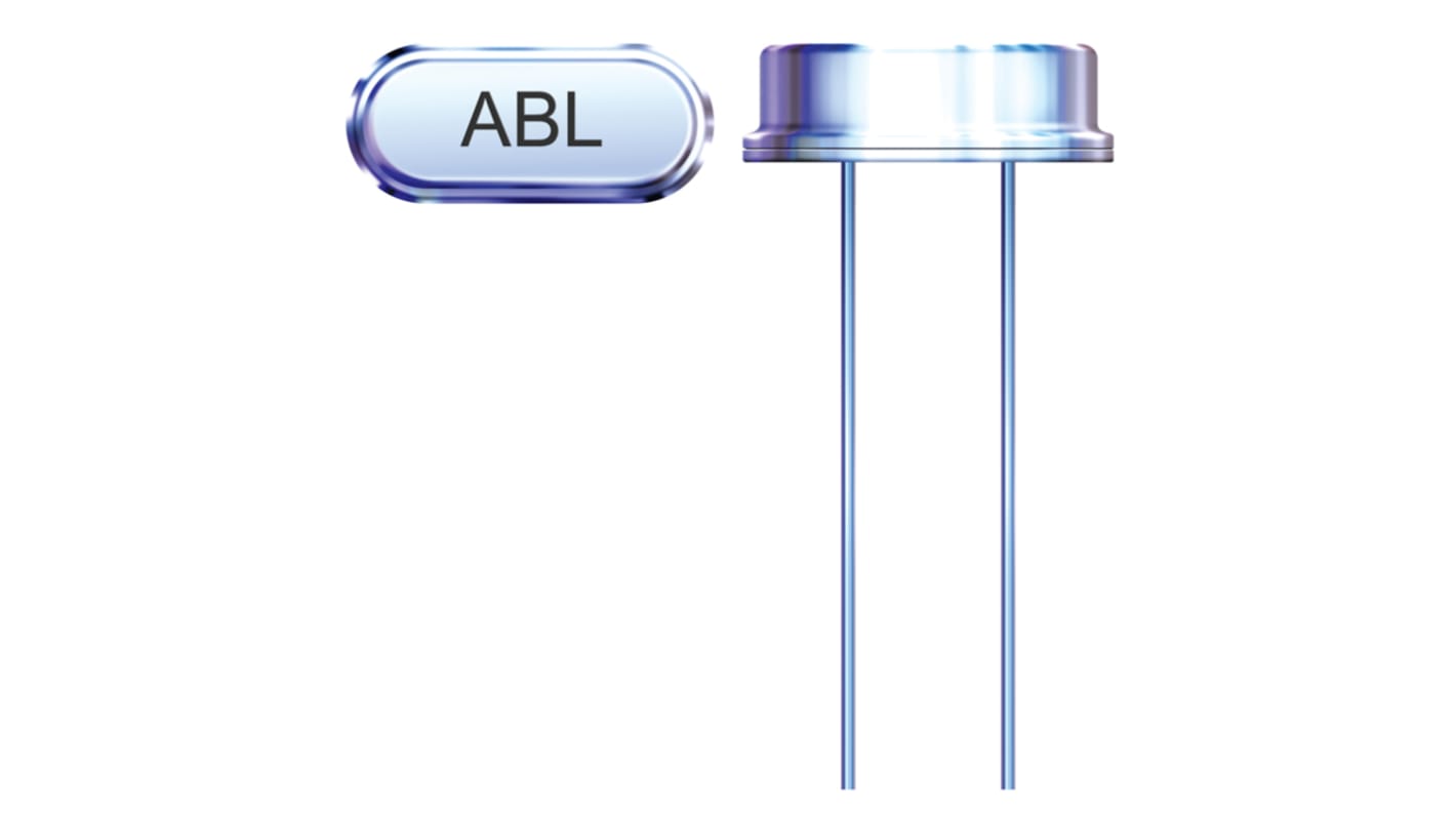 kristály 16MHz, 20PPM, 2-tüskés, HC-49/US, 11 x 5 x 3.5mm cikkszám: Abracon ABL-16.000MHZ-B2