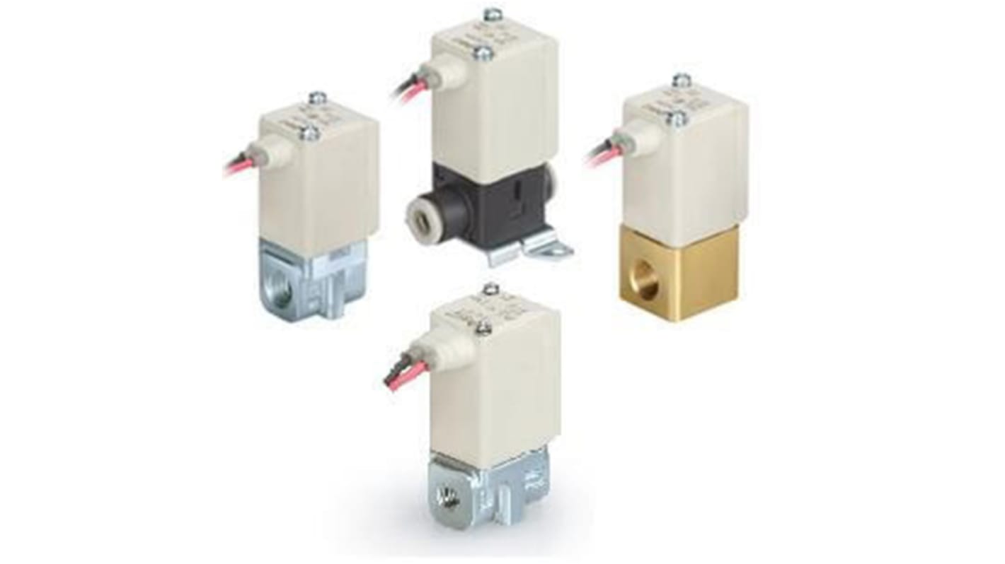 SMC Solenoid Valve VDW20NA, 2 port(s) , NC, 24 V dc, R 1/8in